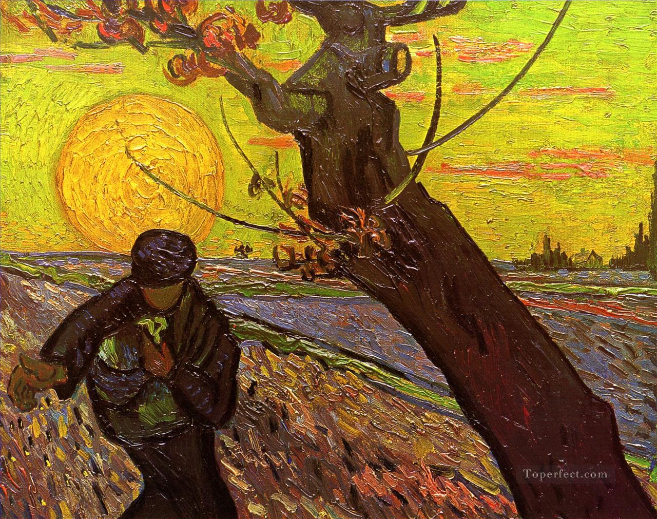 Sembrador 2 Vincent van Gogh Pintura al óleo